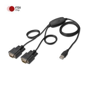 듀얼 RS232 직렬 포트 어댑터 케이블에 USB