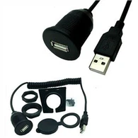 방수 USB 2.0 자동차 대시보드 플러시 마운트 Sprial 케이블