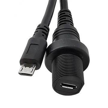 방수 5핀 마이크로 USB 2.0 수 - 암 패널 마운트 커넥터 코드