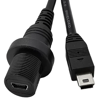 IP67 방진 미니 USB 2.0 수 - 암 패널 마운트 방수 케이블